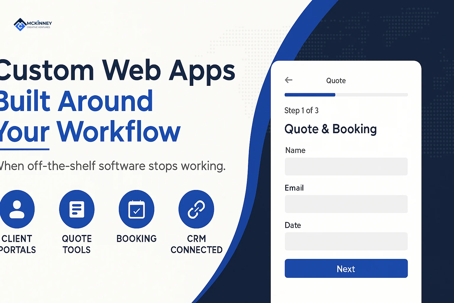 Abstract software layers representing custom web applications