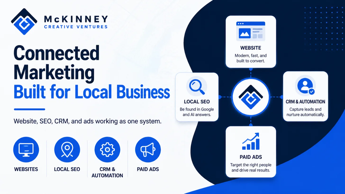 Abstract network nodes representing connected marketing systems