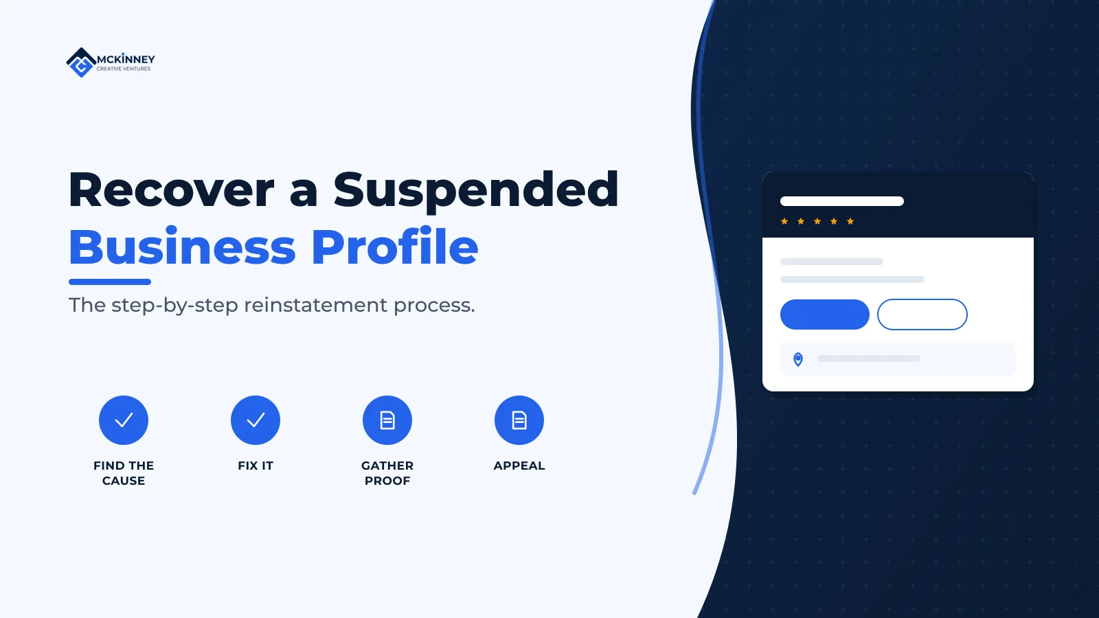 Step-by-step process for reinstating a suspended Google Business Profile