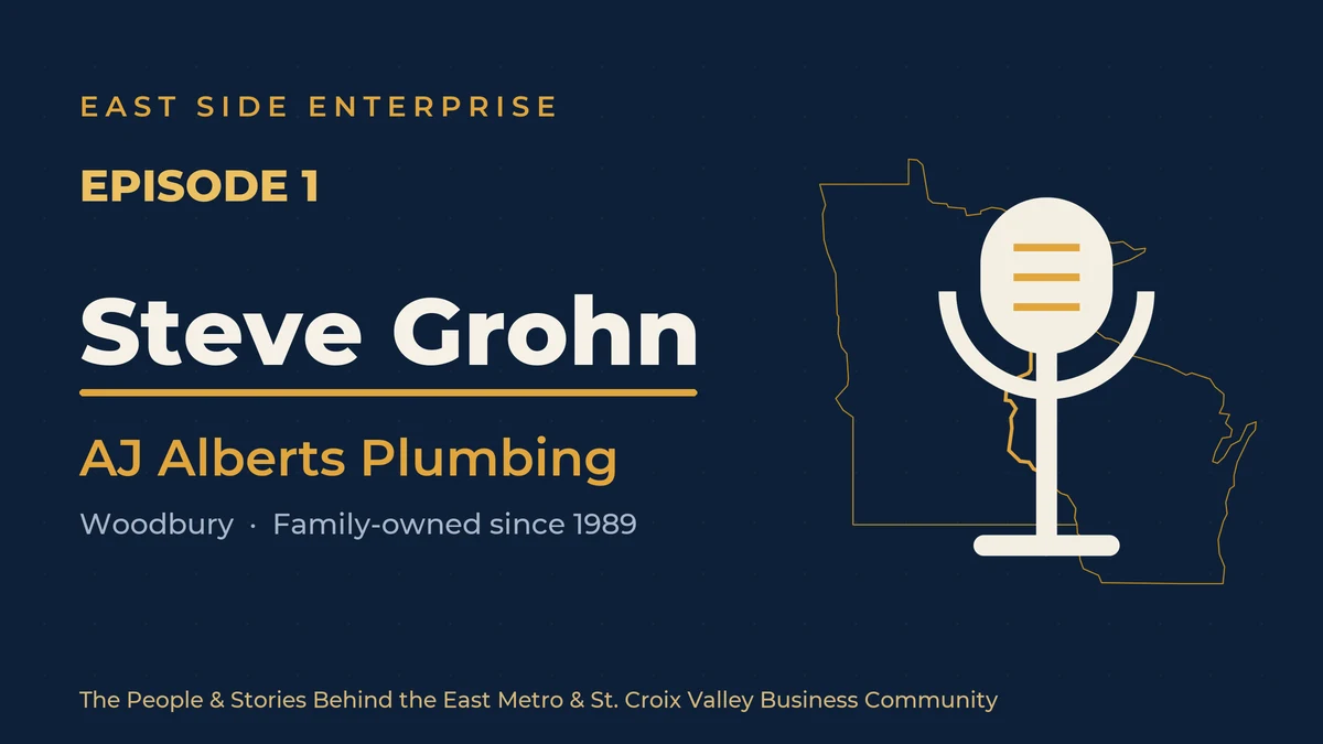 Steve Grohn of AJ Alberts Plumbing and Water Conditioning, guest on the East Side Enterprise podcast