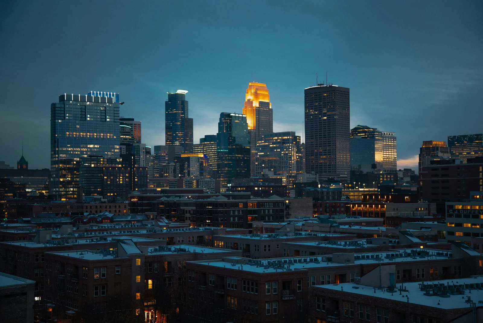 Twin Cities Skyline at Night